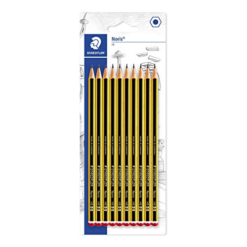 Staedtler Noris 120-2BK10D. Lápices de madera certificada. Caja de 10 unidades.