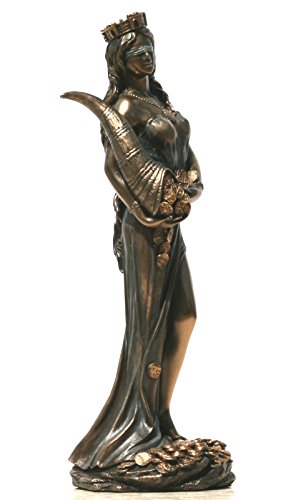 Statue Déesse Fortune Tyche Luck Fortuna Sculpture Figurine 7.28"