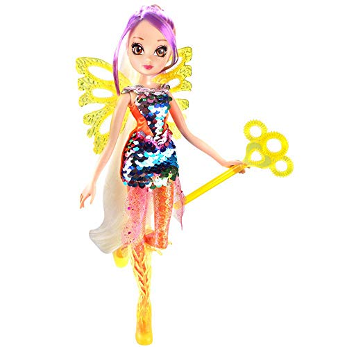 Stella | Sirenix Fairy Bubbles Muñeca | Club Winx | Burbujas de Jabón Hada 28 cm