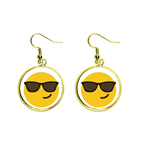 Sunglass Cool Amarillo Lindo Chat Oreja Cuelga Oro gota pendiente joyería mujer