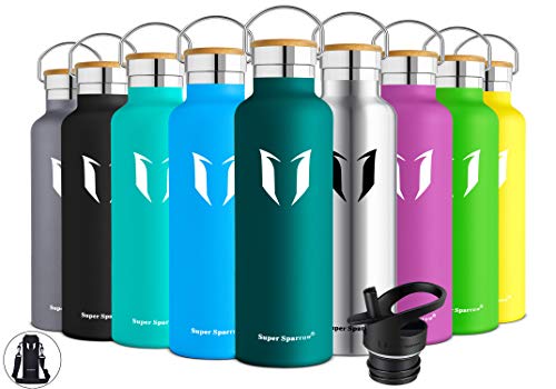 Super Sparrow Botella de Agua aislada al vacío de Acero Inoxidable, diseño de Pared Doble, Boca estándar - 500ml - Eco Friendly & BPA Gratis - para Correr, Gimnasio, Yoga, Ciclismo