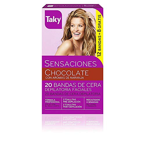 Taky Depilación Banda Facial Chocolate, 10 unidades