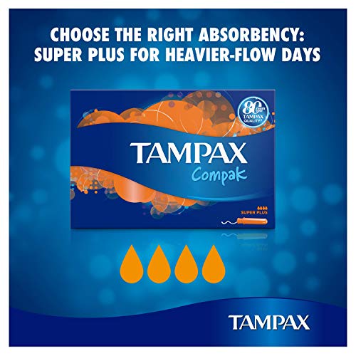 Tampax Compak Super Plus Tampones Con Aplicador, Protección Antimanchas Y Discreción, Siéntete Limpia - 22 Unidades