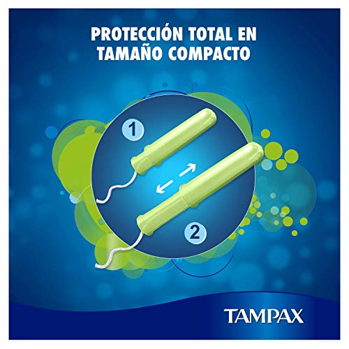 Tampax Compak Super Tampones Con Aplicador, Protección Antimanchas Y Discreción, Limpieza - 22 Unidades