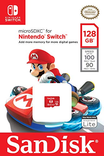 Tarjeta SanDisk microSDXC UHS-I para Nintendo Switch 128GB, Producto con Licencia de Nintendo