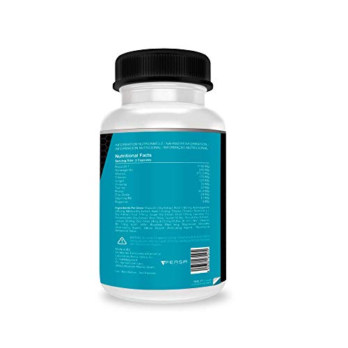 Testosterona | Potente booster de testosterona pura | Con maca andina y taurina | Potenciador sexual | Aumenta la masa muscular, el rendimiento y la libido sexual | Acción quemagrasas | 120 cápsulas