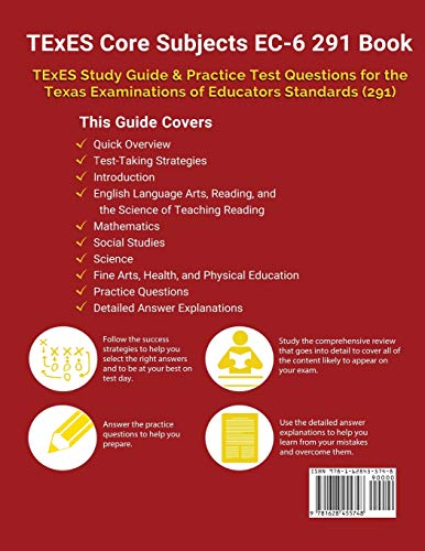 TExES Core Subjects EC-6 291 Book: TExES Study Guide & Practice Test Questions for the Texas Examinations of Educators Standards (291)