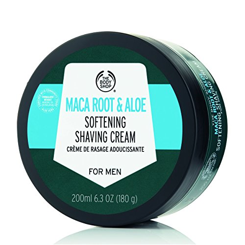 The Body Shop - Crema de afeitar de raíz de maca y aloe para hombre, 200 ml