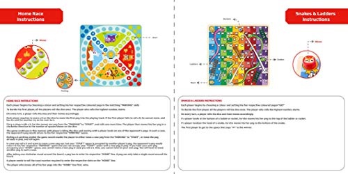 The Wooden Toy Factory - Juego de Mesa de Madera 2 en 1 - Serpientes y Escaleras / Carrera a Casa - Bono: Incluye Bolsa de Transporte para Fichas y Dados