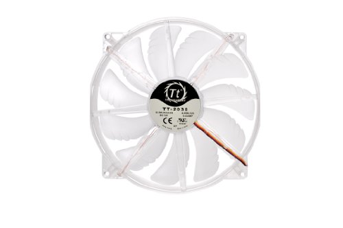 Thermaltake Pure 20 LED CL-F016-PL20BU-A - Ventilador para caja de ordenador (LED, 800 rpm, 20 cm, 2.76 W), transparente