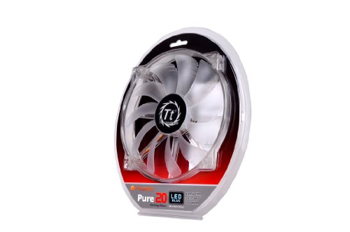 Thermaltake Pure 20 LED CL-F016-PL20BU-A - Ventilador para caja de ordenador (LED, 800 rpm, 20 cm, 2.76 W), transparente