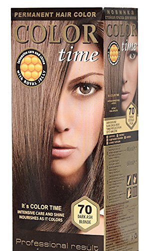 Tinte Permanente para el Cabello de Color Rubio Cenizo Oscuro 70