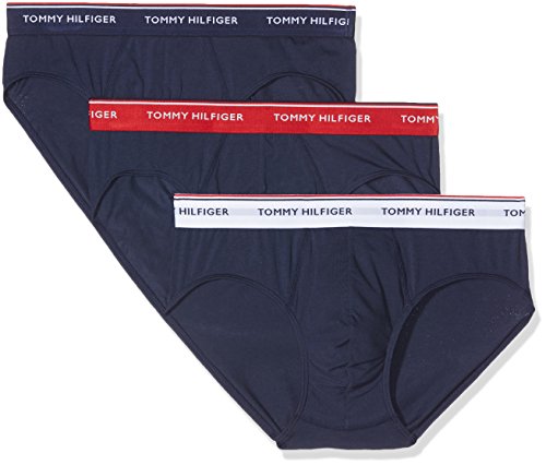 Tommy Hilfiger 3p Brief Sujetador, Multicolor (Multi/Peacoat 904), Large (Pack de 3) para Hombre