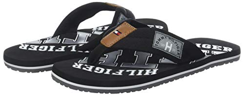 Tommy Hilfiger Essential TH Beach Sandal, Chanclas para Hombre, Negro (Black 990), 43 EU