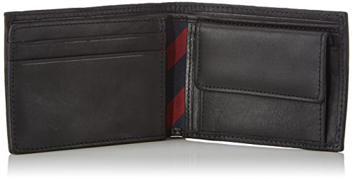 Tommy Hilfiger JOHNSON MINI CC FLAP COIN POCKET, Cartera Unisex-Adult, Negro (Black), OS