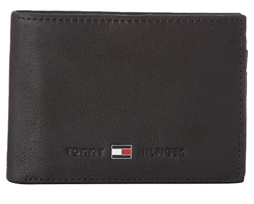 Tommy Hilfiger JOHNSON MINI CC FLAP COIN POCKET, Cartera Unisex-Adult, Negro (Black), OS