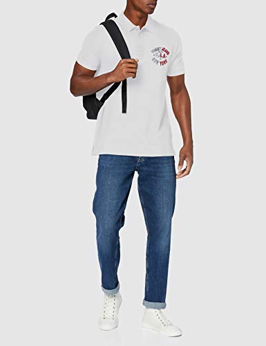 Tommy Hilfiger TJM Essential Logo Polo, Blanco (White Ybr), Small para Hombre