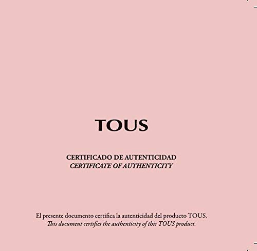 TOUS - Collar de Plata de Primera Ley con Colgante de Oso - Largo 45 cm, Corazón 0,84 cm y Silueta Oso 1,9 cm