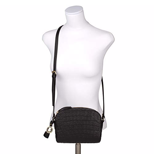 Tous Nika Sherton, Bolso Bandolera para Mujer, (Negro 495900115), 19x14x5 cm (W x H x L)