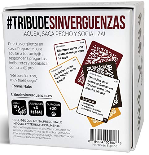 Tribu de Sinvergüenzas - El Mejor Juego de Cartas para Beber para Fiestas y Risas con amig@s - Made In Spain