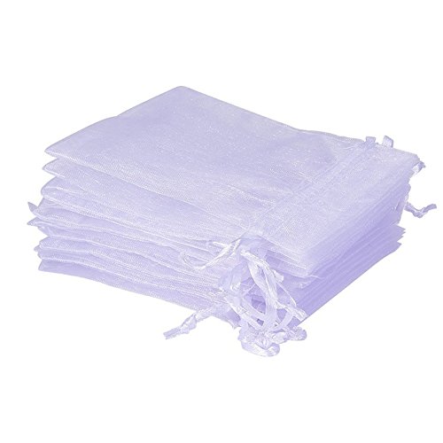 UCLEVER 50 Piezas bolsitas de Organza Blanco Bolsas de Tul para Regalos Joyas Bodas Tansparente, 10x15cm