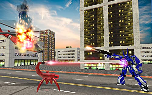 US Police Robot Transform Helicopter Wars: transform robot War: Robot fight police car games free for kids 2018