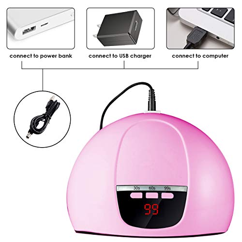 Uv Llevó La Lámpara de Uñas para Esmalte de Gel 45 W de Inducción Inteligente Usb Power Nail Lamp Professional Nailtool