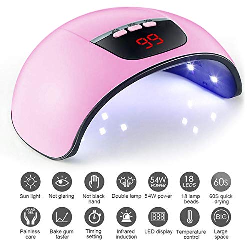 Uv Llevó La Lámpara de Uñas para Esmalte de Gel 45 W de Inducción Inteligente Usb Power Nail Lamp Professional Nailtool