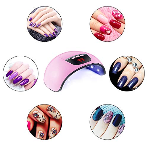 Uv Llevó La Lámpara de Uñas para Esmalte de Gel 45 W de Inducción Inteligente Usb Power Nail Lamp Professional Nailtool