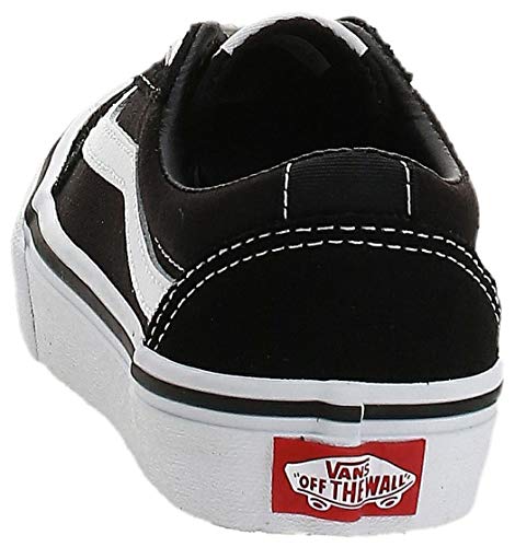 Vans Ward Suede/Canvas, Zapatillas Unisex Niños, Negro ((Suede/Canvas) Black/White Iju) 34 EU