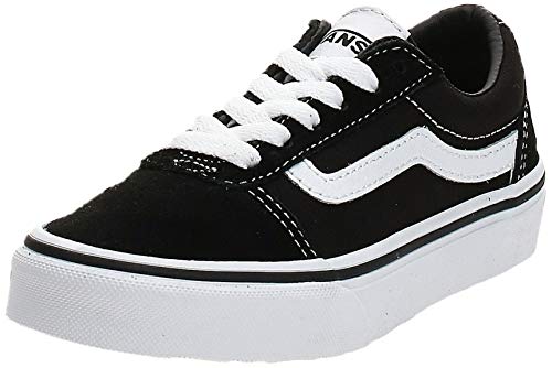 Vans Ward Suede/Canvas, Zapatillas Unisex Niños, Negro ((Suede/Canvas) Black/White Iju) 34 EU