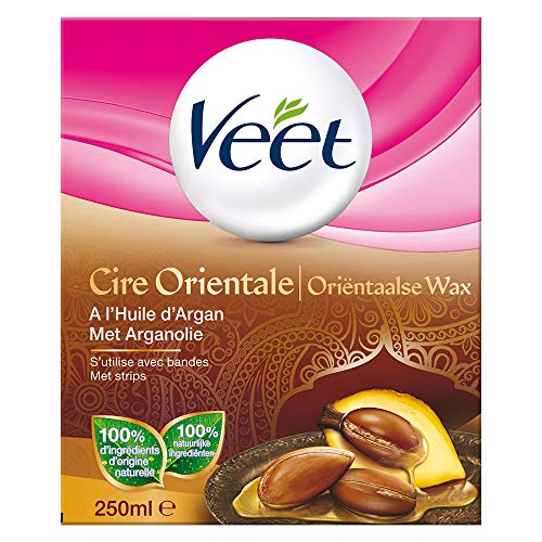 Veet Cire Chaude Orientale à l'Huile d'Argan - 100% naturelle - 250 ml