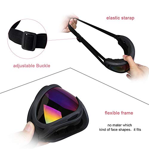 Vicloon Gafas de Nieve a Prueba de Viento UV400 Ciclismo Moto Snowmobile Ski Goggles Eyewear Deportes Gafas de Seguridad de protección