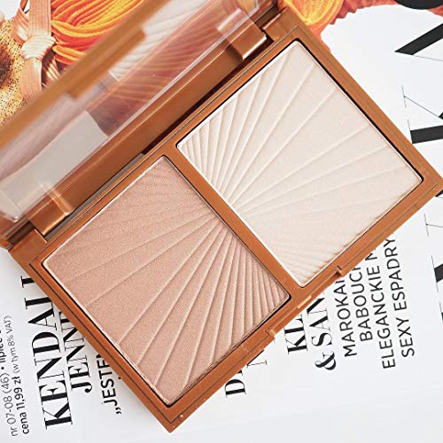 W7 | Bronzer | Hollywood Bronze & Glow Duo Compact | Streak and Smudge Resistant for a Flawless Finish