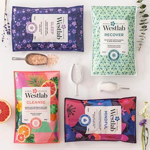 Westlab's Sleep Epsom & Dead Sea sales con lavanda y jazmín, 1 kg