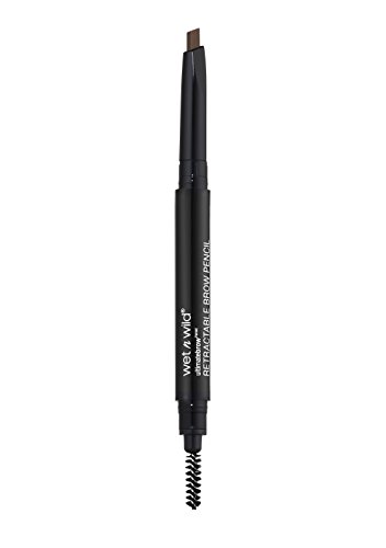 Wet n Wild Ultimate Medium Brow Retractable - Lápiz para cejas, Retráctil, Punta Triangular, Textura Suave, Color Medium Brown - 1 unidad