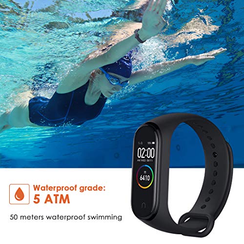 Xiaomi Mi Band 4 Pulsera de Actividad,Monitores de Actividad,Pantalla Pulsómetro Fitness Tracker, Smartwatch con 0.95''Pantalla AMOLED a Color ,con ios y Android,Negro( Versión Global)