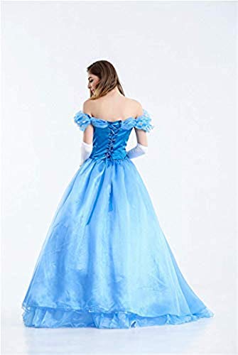 Xyfw Vestido De Princesa De Cuento De Hadas Sexy para Mujer Disfraz De Cenicienta para Adultos Cosplay De Carnaval Disfraces De Carnaval De Halloween Disfraces De Carnaval Fiestas,XXL