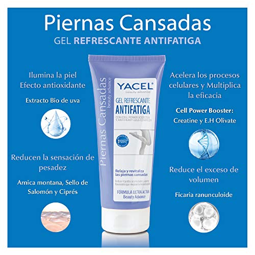 Yacel Piernas Cansadas, Refrescante Antifatiga Relaja y Revitaliza Piel 200ml