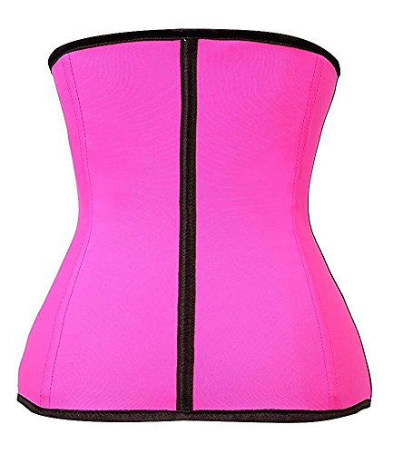 YIANNA Fajas Reductoras Adelgazantes Mujer Waist Trainer Corset Reductor Abdomen Faja Colombiana Cintura Rosa, U37G Size S