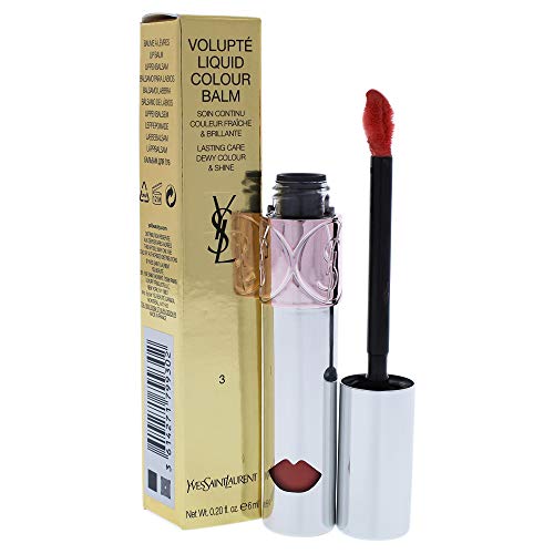 YSL VOLUPTÉ LIQUID COLOUR BALM 03, Zapatillas Unisex adulto, 3 show me peach, Una talla