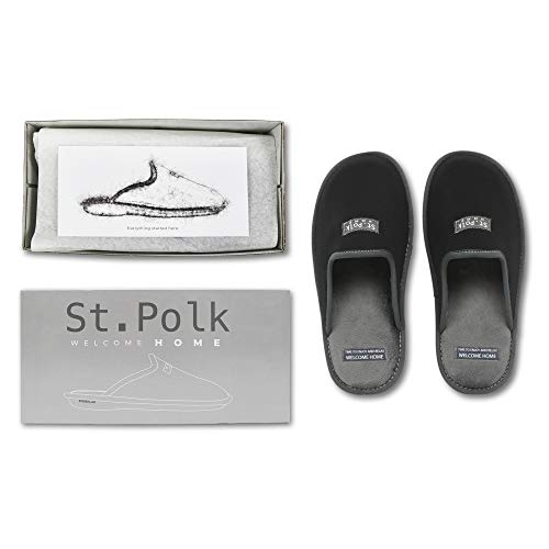 Zapatillas de Estar por casa Hombre/Mujer. Slippers para Verano e Invierno/Pantuflas cómodas, Resistentes, Transpirables y de Interior Suave. Suela de Goma Antideslizante (41 EU, Negro)