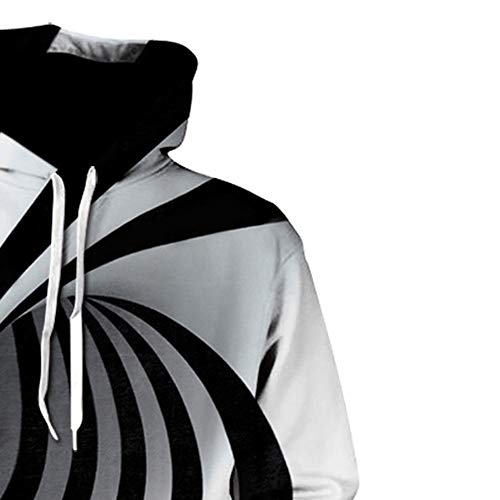 ZODOF Sudaderas con Capucha Hombre 3D Impresión Pullover Sudaderas De Tendencia Hoodie Sweatshirt de Mangas Largas Bolsillos