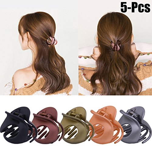 ZOYLINK Clips De MandíBula, 5Pcs/6Pcs/8Pcs Pinzas para El Cabello Vintage Simple Irregular Antideslizante Garra Clips Accesorios para El Cabello para Mujeres (8)