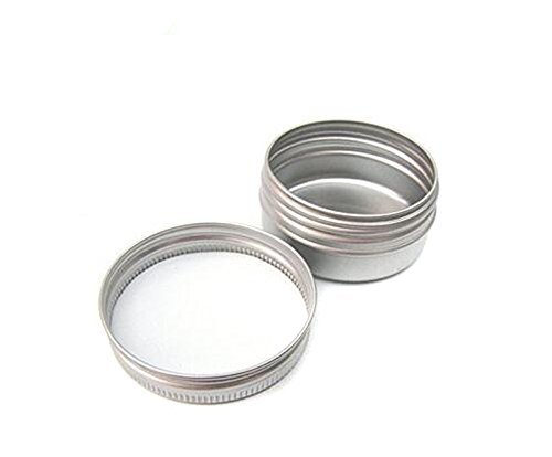 1 oz 30 ml G Jar cosméticos 12 piezas Plata pequeña lata bote de almacenamiento recipiente de aluminio muestra Metal latas vacías contenedores Ronda Pot Tapa de rosca tapa para bálsamo