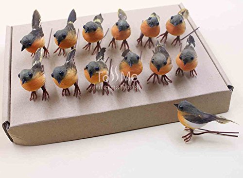 10pcs Robin pájaro árbol de Navidad decoración manualidades muy bonito Artificial de plumas