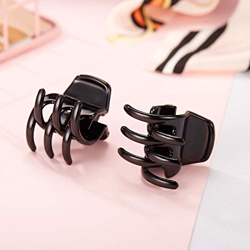 12 Piezas Clips de Garra de Pelo Garras de Pelo de Tamaño Medio Accesorios de Cortes de Cabello en 1.3 Pulgadas para Mujeres Niñas(Negros)