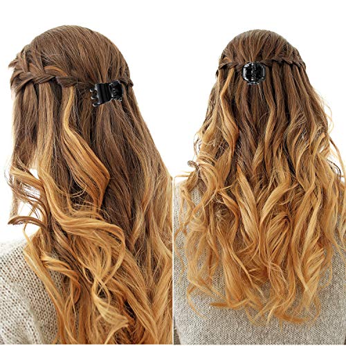 12 Piezas Clips de Garra de Pelo Garras de Pelo de Tamaño Medio Accesorios de Cortes de Cabello en 1.3 Pulgadas para Mujeres Niñas(Negros)