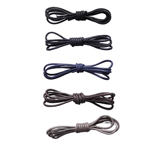 1pair Ronda de algodón encerado cordones de zapato de cuero impermeable cordones Hombres Martin botas cinta de zapatos 80/100 EVO/120/140cm de longitud Vino tinto,80cm