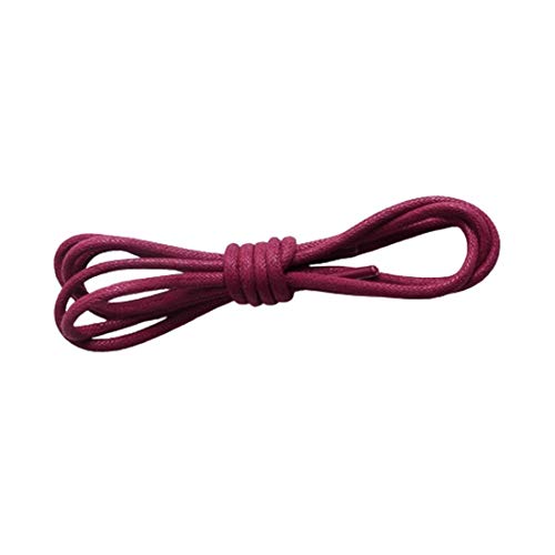 1pair Ronda de algodón encerado cordones de zapato de cuero impermeable cordones Hombres Martin botas cinta de zapatos 80/100 EVO/120/140cm de longitud Vino tinto,80cm